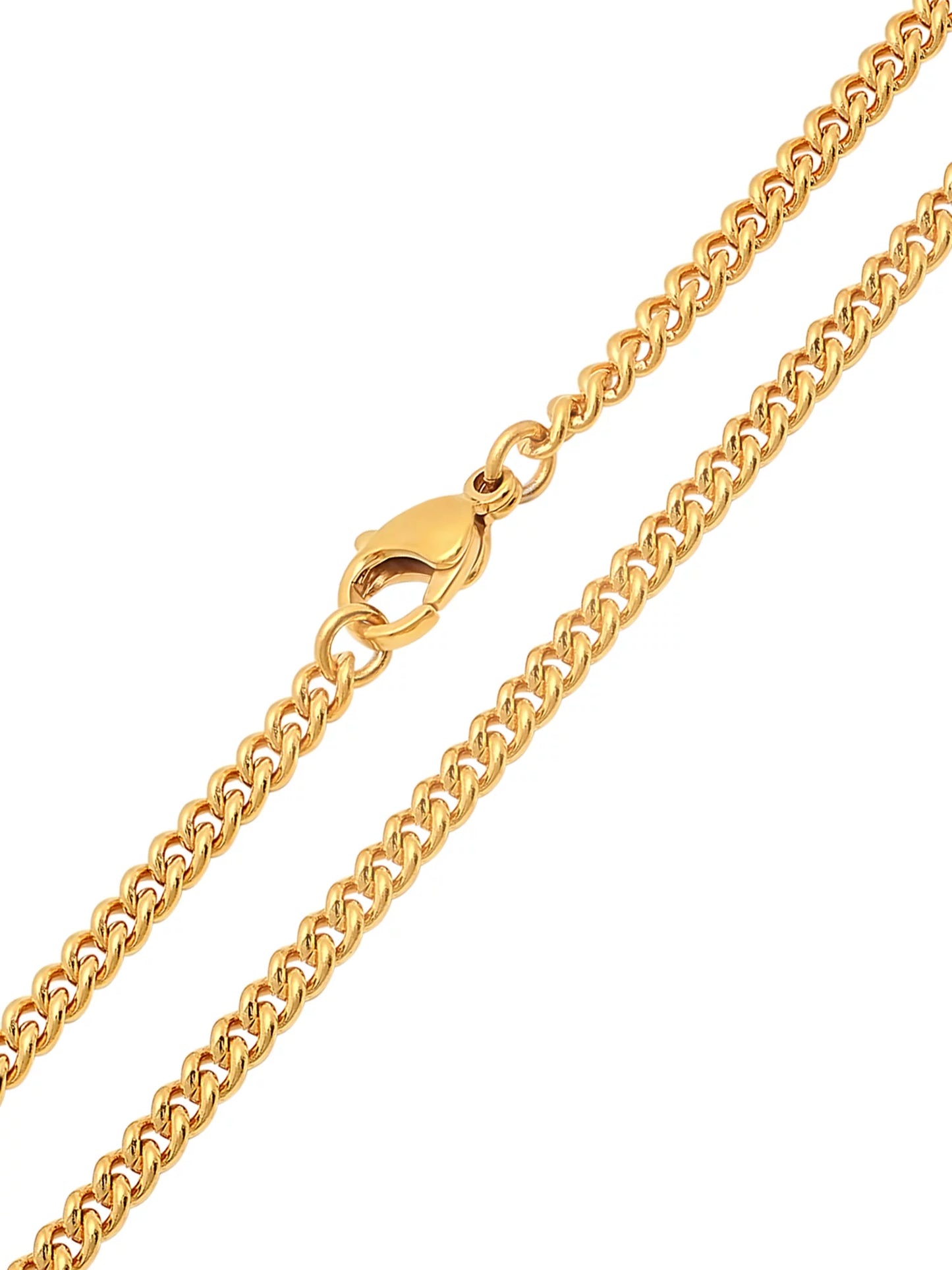 Men'S Stainless Steel Gold-Tone 24" Flat Curb Chain Necklace - Mens Necklace