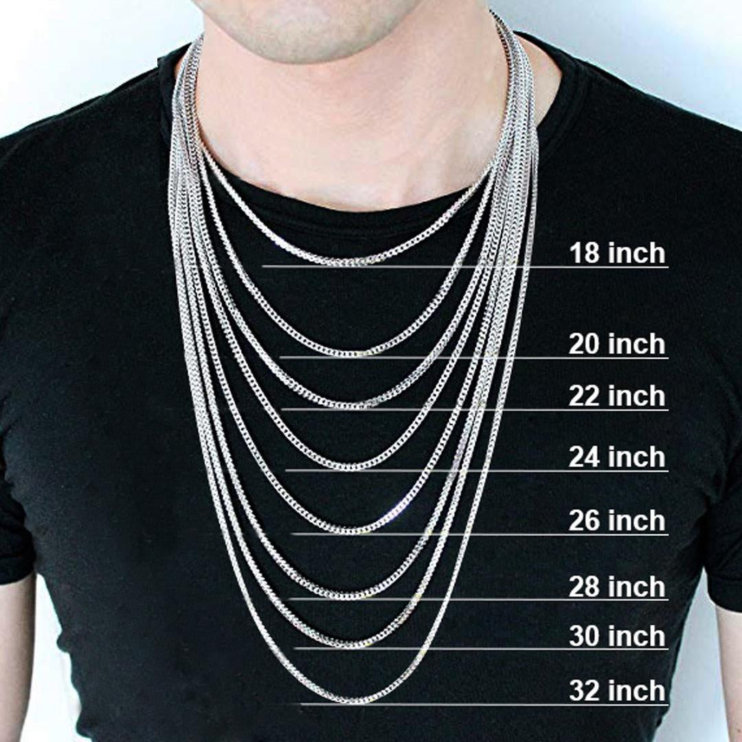 Mens Chain Stainless Steel Necklace Curb Cuban Link Neck Chains Mens Gifts