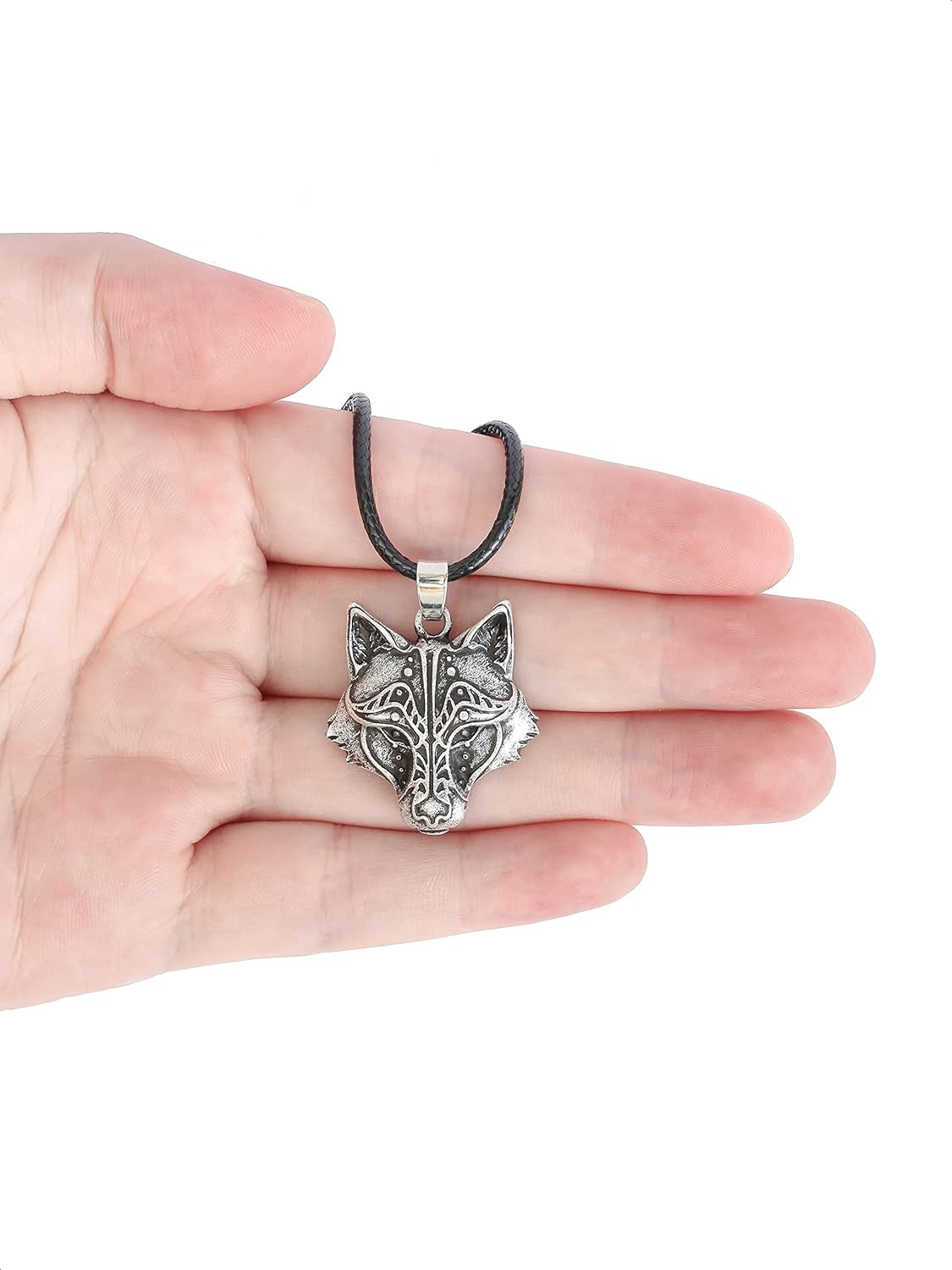 Wolf Necklace, Viking Wolf Head Pendant, Wolf Necklace Collection, Wolf Jewelry Gift for Men and Women