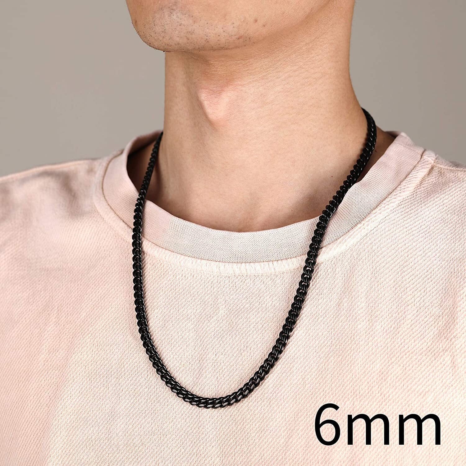 Mens Chain Stainless Steel Necklace Curb Cuban Link Neck Chains Mens Gifts