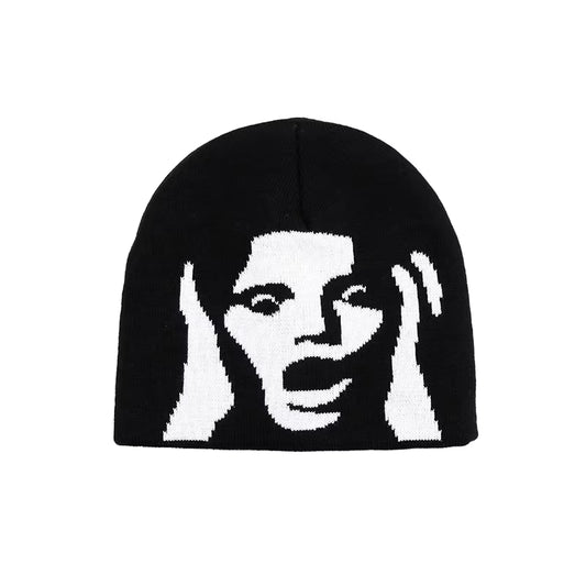 Women Hat Knitting Beanies Pullover Y2K Streetwear Korean Fashion Winter Fashion Vintage Pullover Kpop Goth Warm Hip Hop Unisex