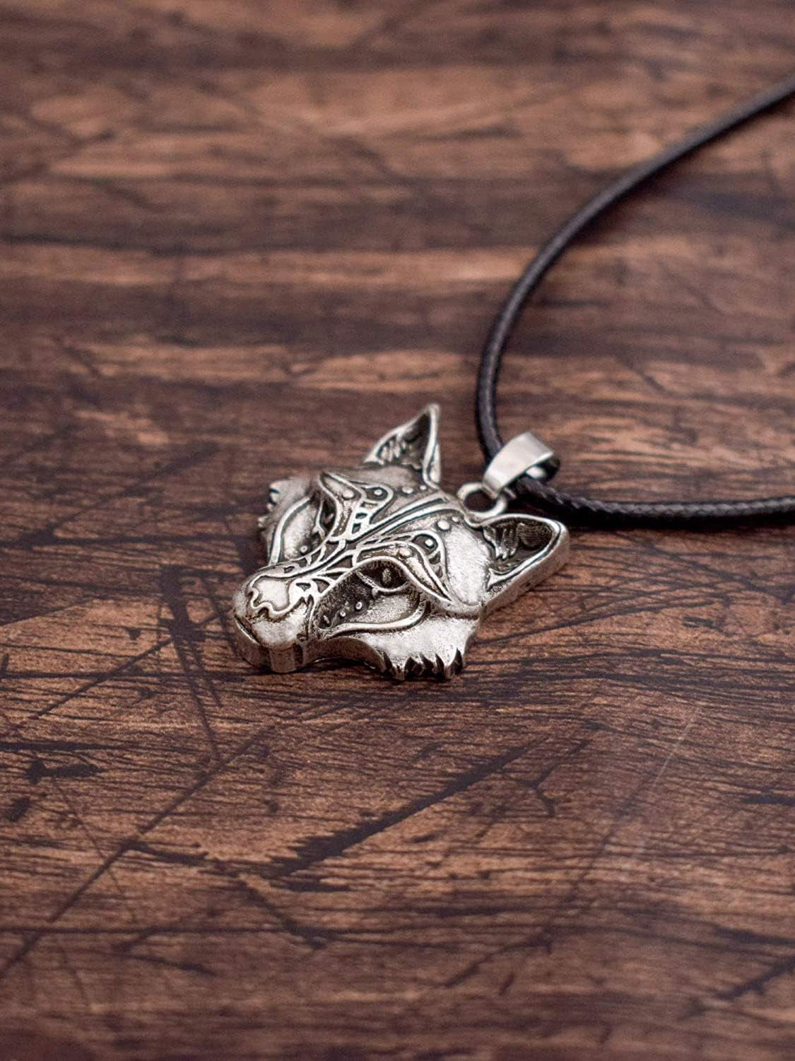 Wolf Necklace, Viking Wolf Head Pendant, Wolf Necklace Collection, Wolf Jewelry Gift for Men and Women