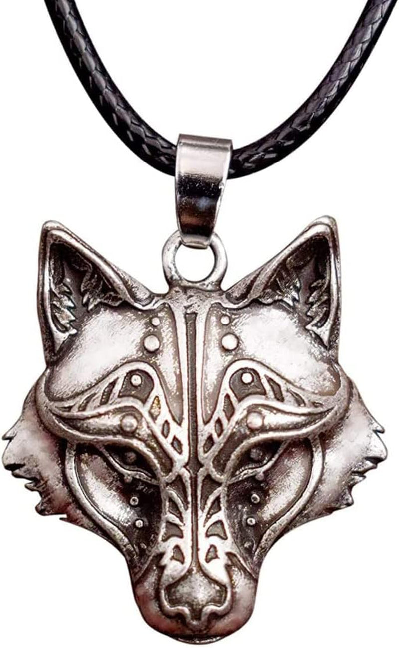 Wolf Necklace, Viking Wolf Head Pendant, Wolf Necklace Collection, Wolf Jewelry Gift for Men and Women