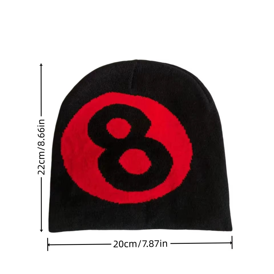 Hip Hop Knitted Beanie Cap for Men, Candy Color Y2K Skull Hat Elastic Foldable Women Trend Knit Hat, Warm Beanies